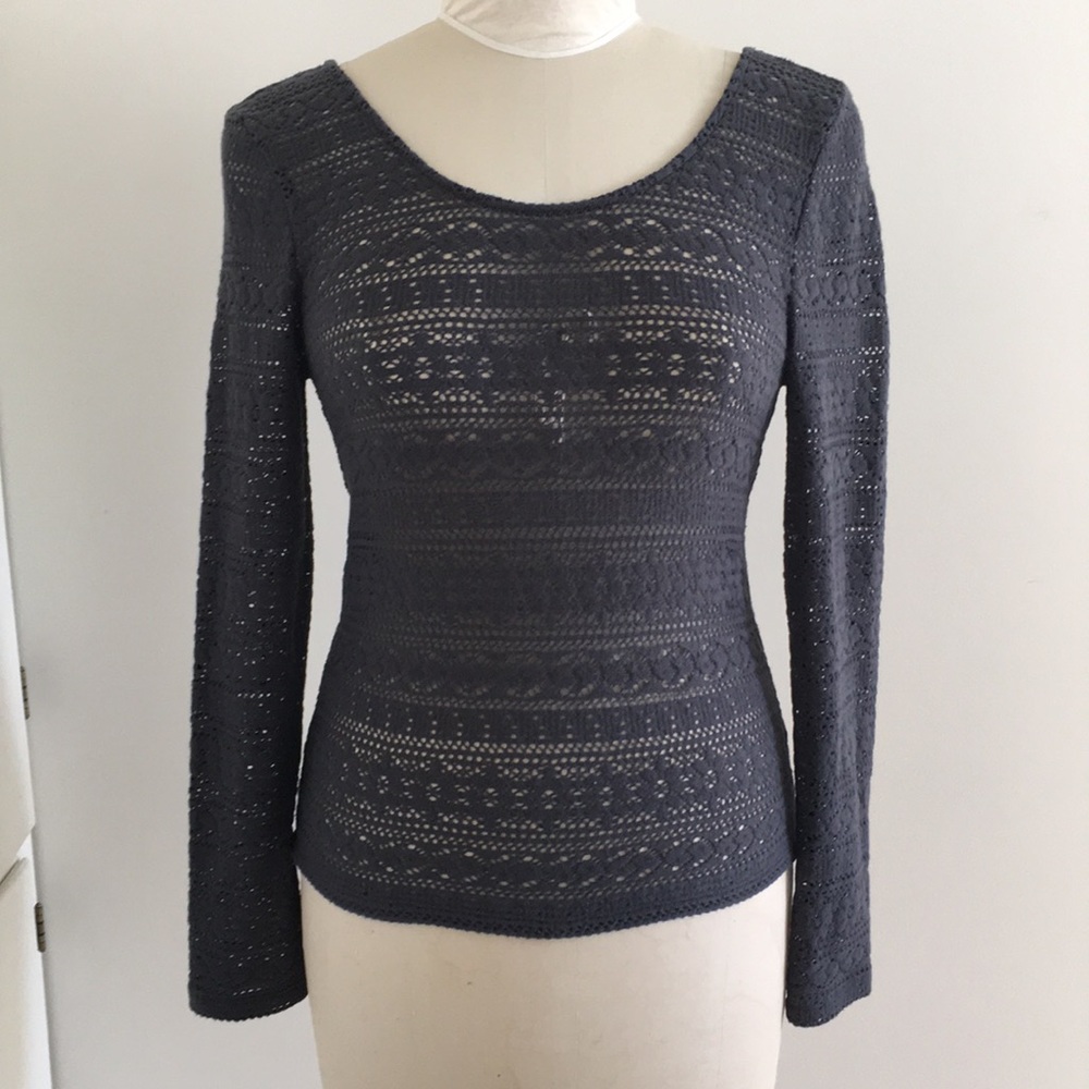 Cute cozy blue long sleeve top Am Eagle Large